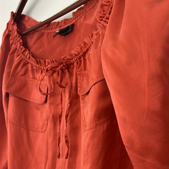 Moda International Blouse, Rusted Red, Large - Picture 8 of 11